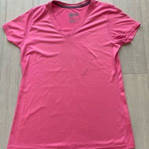 Cute Womens Pink Large Nike Dri Fit T-Shirt